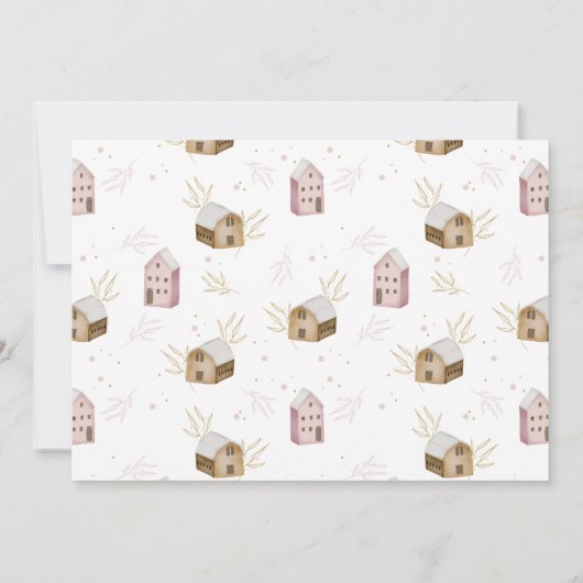 leuk noords schandaal modern natuurhuis kerst kaart (Achterkant)