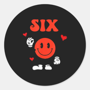 Leuk Nummer 6 Grappig 67 Meme Zes Zeven 6 7 Valent Ronde Sticker