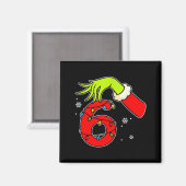 Leuk nummer 6 Kerstmis 67 Six Seven Meme Kerstman Magneet (Voorkant / Achterkant)