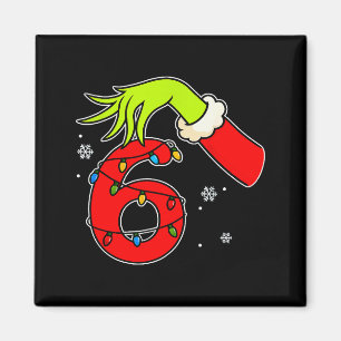 Leuk nummer 6 Kerstmis 67 Six Seven Meme Kerstman Magneet