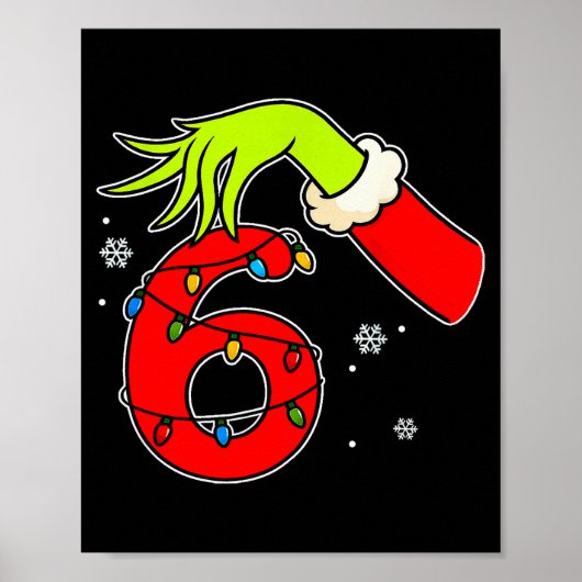 Leuk nummer 6 Kerstmis 67 Zes Zeven Meme Kerstman  Poster (Voorkant)