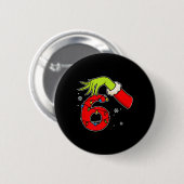 Leuk nummer 6 Kerstmis 67 Zes Zeven Meme Kerstman Ronde Button 5,7 Cm (Voorkant /achterkant)