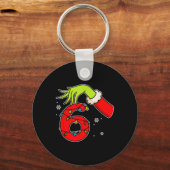 Leuk nummer 6 Kerstmis 67 Zes Zeven Meme Kerstman Sleutelhanger (Voorkant)