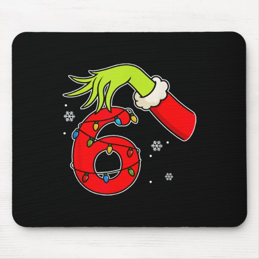 Leuk nummer 6 Kerstmis 67 Zes Zeven Meme Kerstmann Muismat (Voorkant)