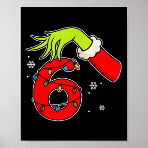 Leuk nummer 6 Kerstmis 67 Zes Zeven Meme Kerstmann Poster