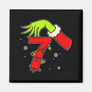 Leuk nummer 7 Kerstmis 67 Six Seven Meme Kerstmis Magneet