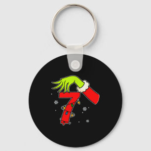 Leuk nummer 7 Kerstmis 67 Zes Zeven Meme Kerstman Sleutelhanger
