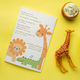 Leuk Oerwoud Dieren Baby shower Kaart