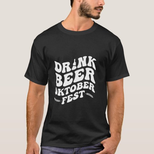 Leuk OktoberFest Drink Bier T-shirt (Voorkant)