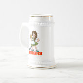 Leuk Oktoberfest meisje met bier Bierpul (Voorkant links)