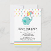 Leuk Olifant Baby shower Boek voor Baby Kaart (Voorkant)