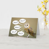 Leuk om aan je uil te denken Koester je Kaart (Gele Bloem)