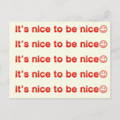 Leuk om aardig te zijn ☺ briefkaart (Voorkant)