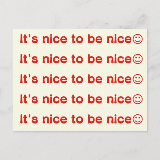 Leuk om aardig te zijn ☺ briefkaart (Voorkant)