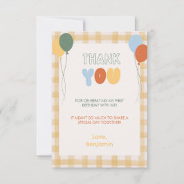 Leuk om één gele aquarel plaid bedankt