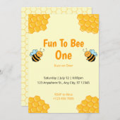 Leuk om een hommel verjaardagsfeest te zijn kaart (Voorkant / Achterkant)