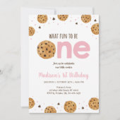 Leuk om één roze koekje te zijn Eerste verjaardag Kaart (Voorkant)