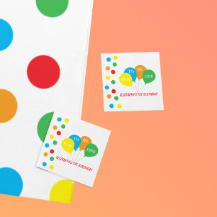 Leuk om Eén te zijn 1e verjaardag Vierkante Sticker