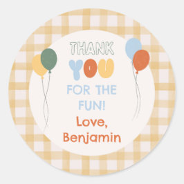 Leuk om één te zijn Verjaardagsfavor sticker Kleur