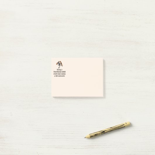 Leuk om elke dag een functionerende volwassene te post-it® notes (Op bureau)