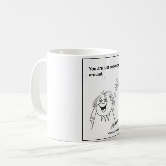 Leuk om er te zijn. koffiemok (Voorkant links)