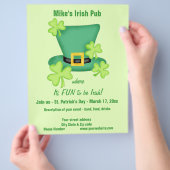 Leuk om Iers te zijn St. Patrick's Zakelijke Promo Flyer (Hand)
