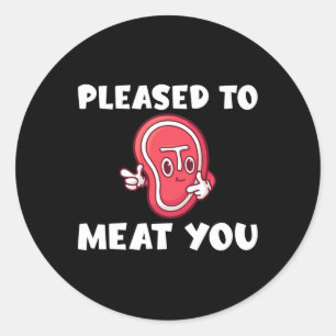 Leuk om je BBQ grill rundvlees te eten Ronde Sticker