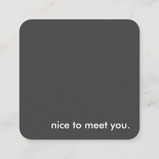 Leuk om je sociale mediapictogrammen te ontmoeten. vierkante visitekaartje (Achterkant)