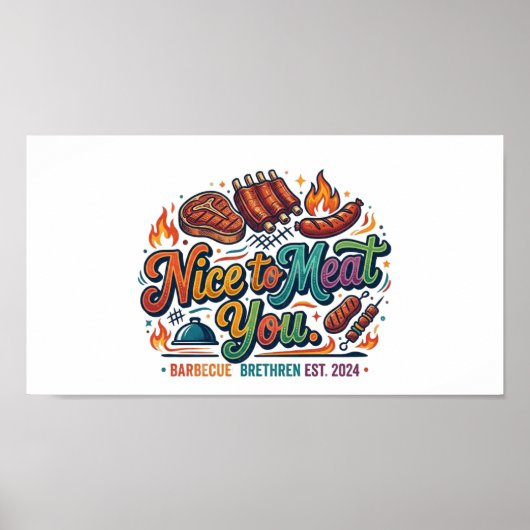 Leuk om je te Ontmoeten – Grappig Grappen T-Shirt Poster (Voorkant)