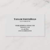 Leuk om je te ontmoeten, traditioneel visitekaartje (Achterkant)