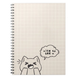 Leuk om je te zien: een verrukkelijk pratend katte notitieboek