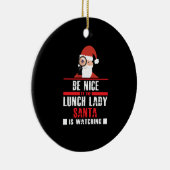 Leuk om kerstvrouwtjes met kerstcadeau te laten ro keramisch ornament (Rechts)