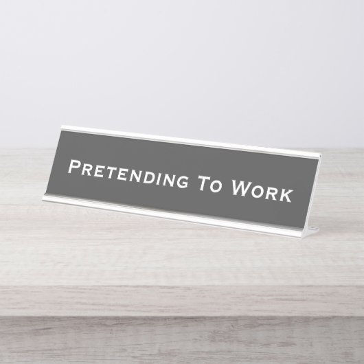 Leuk om te werken bureau naambordje (Voorkant)