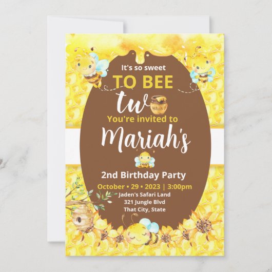 Leuk om twee te zijn uitnodiging (Voorkant)