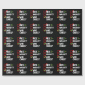 Leuk ondeugend die om Kerstlijst geeft Familie Cadeaupapier (Vlak)