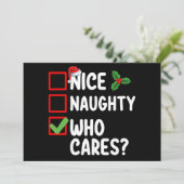 Leuk ondeugend die om Kerstlijst geeft Familie Kaart (Staand voorkant)