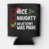 Leuk ondeugend Een poging werd gedaan Kerstlijst H Blikjeskoeler (Voorkant)