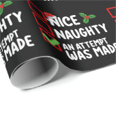 Leuk ondeugend Een poging werd gedaan Kerstlijst H Cadeaupapier (Rol Hoek)