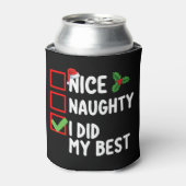 Leuk ondeugend Ik deed mijn beste kerstlijst famil Blikjeskoeler (Blikje Voorkant)