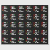 Leuk ondeugend Ik deed mijn beste kerstlijst famil Cadeaupapier (Vlak)