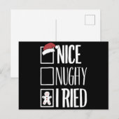 Leuk ondeugend Ik probeerde Santa's ondeugende lij Feestdagenkaart (Voorkant / Achterkant)