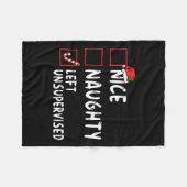 Leuk ondeugend links zonder toezicht kerstlijst fa fleece deken (Voorkant (Horizontaal))