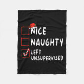 Leuk ondeugend links zonder toezicht kerstlijst fa fleece deken (Voorkant)