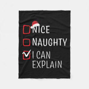 Leuk Ondeugend Mooi Kerst Familie Pyjama Mannen Vr Fleece Deken