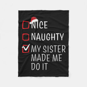 Leuk Ondeugend Mooi Kerst Familie Pyjama Mannen Vr Fleece Deken