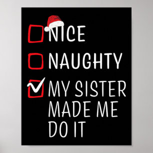 Leuk Ondeugend Mooi Kerst Familie Pyjama Mannen Vr Poster