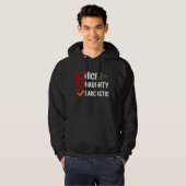 Leuk Ondeugend Sarcastisch Kerstlijst Sarcasme Hoodie (Voorkant volledig)
