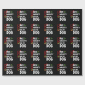 Leuk ondeugend Vraag mijn hond kerstlijst vakantie Cadeaupapier (Vlak)