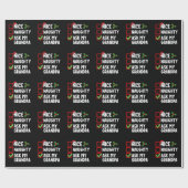 Leuk ondeugend Vraag mijn opa Kerstlijst familie Cadeaupapier (Vlak)