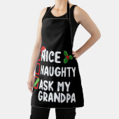 Leuk ondeugend Vraag mijn opa Kerstlijst familie Schort (Insitu)